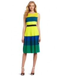 BCBGMAXAZRIA Women's Kassandra Sleeveless Pleated Color Blocked Dress, Bright Lime Combo, Small BCBGMAXAZRIA Women's Kassandra Sleeveless Pleated Color Blocked Dress, Bright Lime Combo, Small