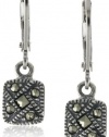 Judith Jack Sterling Silver Marcasite Square Drop Earrings