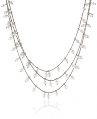 Anne Klein Pretty In Pearl Basics Silver-Tone White Pearl Triple Row Necklace Anne Klein Pretty In Pearl Basics Silver-Tone White Pearl Triple Row Necklace