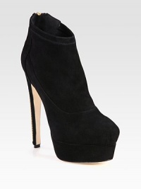A sturdy platform and luxe zip-accented heel upgrade this buttery suede silhouette. Self-covered heel with zip trim, 5¾ (145mm)Covered and hidden platform, 2 (50mm)Compares to a 3¾ heel (95mm)Back zipLeather lining and solePadded insoleMade in Italy A sturdy platform and luxe zip-accented heel upgrade this buttery suede silhouette. Self-covered heel with zip trim, 5¾ (145mm)Covered and hidden platform, 2 (50mm)Compares to a 3¾ heel (95mm)Back zipLeather lining and solePadded insoleMade in Italy