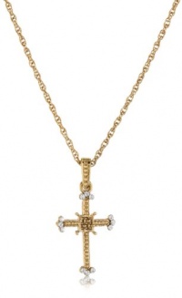 The Vatican Library Collection Petite Gold-Tone Crystal Cross Necklace The Vatican Library Collection Petite Gold-Tone Crystal Cross Necklace