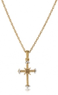 The Vatican Library Collection Petite Gold-Tone Crystal Cross Necklace