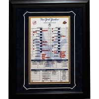 Steiner Sports New York Yankees 2008 Final Game Replica Line-Up Card Framed Collage Steiner Sports New York Yankees 2008 Final Game Replica Line-Up Card Framed Collage