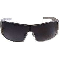 A|X Shield Sunglasses - Armani Exchange Men's Rectangular Full Rim Outdoor Eyewear - Palladium/White/Gray Shaded / One Size A|X Shield Sunglasses - Armani Exchange Men's Rectangular Full Rim Outdoor Eyewear - Palladium/White/Gray Shaded / One Size
