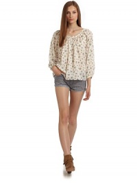 THE LOOKSemi-sheer design Floral and metallic grid pattern Round frayed neckline with gathered details Front snap closureLong sleeves with elastic cuff accents THE FITAbout 23 from shoulder to hemTHE MATERIAL96% cotton/4% metallic fibersCARE & ORIGINDry cleanImportedModel shown is 5'9 (175cm) wearing US size 4. THE LOOKSemi-sheer design Floral and metallic grid pattern Round frayed neckline with gathered details Front snap closureLong sleeves with elastic cuff accents THE FITAbout 23 from shoulder to hemTHE MATERIAL96% cotton/4% metallic fibersCARE & ORIGINDry cleanImportedModel shown is 5'9 (175cm) wearing US size 4.