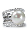 Crowned with an oversized pearl, Majorica's five tier ring is a bauble with big time charm. Style yours with a fete-ready frock and look completely polished.