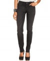 DKNY Jeans offers an essentially downtown look with the skinny Mercer Street jeans, now in a faded black wash!