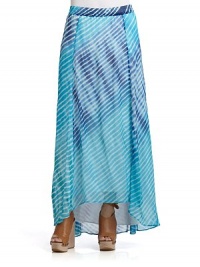 THE LOOKTie-dye designBanded elastic waistTHE FITAbout 40 longTHE MATERIALViscoseFully linedCARE & ORIGINDry cleanImportedModel shown is 5'10 (177cm) wearing US size Small. THE LOOKTie-dye designBanded elastic waistTHE FITAbout 40 longTHE MATERIALViscoseFully linedCARE & ORIGINDry cleanImportedModel shown is 5'10 (177cm) wearing US size Small.