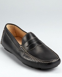 Crafted in soft leather, this handsome loafer completes your total dress look with subtlety and style. Crafted in soft leather, this handsome loafer completes your total dress look with subtlety and style.