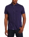 Perry Ellis Men's Short Sleeve Shirt Front Knit