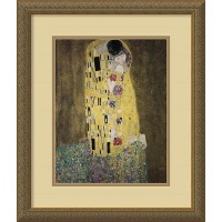 The Kiss (Le Baiser / Il Baccio), 1907 by Gustav Klimt, Framed Print Art - 21.12 x 18.12 The Kiss (Le Baiser / Il Baccio), 1907 by Gustav Klimt, Framed Print Art - 21.12 x 18.12