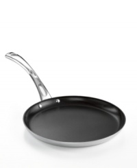 Do a little France! An iconic treat from the city of dreams, the crepe embodies the rich sweetness & airy lightness that you and your guests will love at a weekend brunch. This professional stainless steel pan is the perfect prep star for the job, too, with a tri-ply construction that heats up quickly and evenly, a nonstick finish that releases fast and a dishwasher-safe design that makes mess a no-brainer. Lifetime warranty.