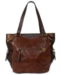 Go big or go home. Start with this super spacious carryall from The Sak that stows everything you need for any outing. Crafted from rich leather with burnished bronze accents, it'll made to meet your 9-to-5 or weekend warrior demands. Go big or go home. Start with this super spacious carryall from The Sak that stows everything you need for any outing. Crafted from rich leather with burnished bronze accents, it'll made to meet your 9-to-5 or weekend warrior demands.