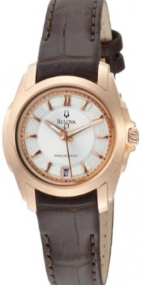 Bulova Women's 97M104 Precisionist Longwood Rose-Tone Brown Leather Watch Bulova Women's 97M104 Precisionist Longwood Rose-Tone Brown Leather Watch