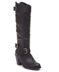 A tapered toe and stacked heel add allure to DV by Dolce Vita's Quimby boots. A tapered toe and stacked heel add allure to DV by Dolce Vita's Quimby boots.