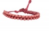 Chan Luu Single Wrap Bracelet with Salmon Coral Nuggets and Cotton Cord on Coral Leather BS-2758