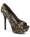 The name says it all. Carlos by Carlos Santana's Sexy platform pumps are made of a unique multi sequin upper that adds sparkle and color.