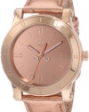 Juicy Couture Women's 1900837 HRH Rose Gold Mirror-Metallic Leather Strap Watch