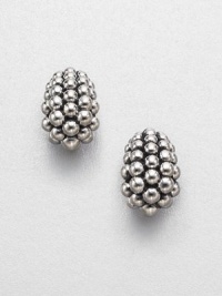 From the Signature Caviar Collection. A beautifully crafted sterling silver design that carries the iconic texture of the brand. Sterling silverSize, about .9Post backImported From the Signature Caviar Collection. A beautifully crafted sterling silver design that carries the iconic texture of the brand. Sterling silverSize, about .9Post backImported
