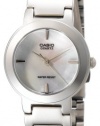 Casio Women's LTP1191A-7C Silver-Tone Shell White Dial Analog Watch