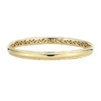 Delatori 18kt Yellow Gold Plated Plain Thin Pompeii Bangle Delatori 18kt Yellow Gold Plated Plain Thin Pompeii Bangle