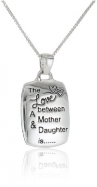 Sterling Silver The Love Between A Mother and Daughter Is Complicated, Noisy, Tender, Strong, Affectionate, Funny and Forever Reversible Pendant Necklace, 18 Sterling Silver The Love Between A Mother and Daughter Is Complicated, Noisy, Tender, Strong, Affectionate, Funny and Forever Reversible Pendant Necklace, 18