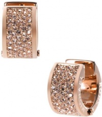 Michael Kors Rose Gold Pave Huggie Earrings- MKJ2407791