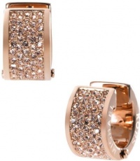 Michael Kors Rose Gold Pave Huggie Earrings- MKJ2407791 Michael Kors Rose Gold Pave Huggie Earrings- MKJ2407791