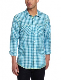 Marc Ecko Cut & Sew Men's Plaid With Stripe Marc Ecko Cut & Sew Men's Plaid With Stripe