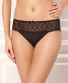 For slightly less coverage that stays in place in all day. Lace-trimmed hipster brief by Naomi & Nicole. Style #A163