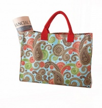 Mud Pie Blue Paisley Ruffle Essential Tote Mud Pie Blue Paisley Ruffle Essential Tote