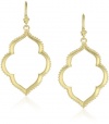 T Tahari Gold Open Drop Earrings