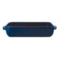 Emile Henry Flame-Top 17-1/5-by-11-1/5-Inch Roaster, Azure Blue Emile Henry Flame-Top 17-1/5-by-11-1/5-Inch Roaster, Azure Blue