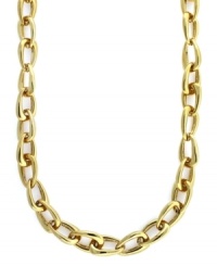 Drops of golden sun. This elegant link necklace from Vince Camuto features oblong links crafted in gold tone mixed metal. Approximate length: 30 inches. Drops of golden sun. This elegant link necklace from Vince Camuto features oblong links crafted in gold tone mixed metal. Approximate length: 30 inches.