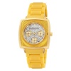 BCBGMAXAZRIA Women's BG8231 Elite Sport Gold-Tone Yellow Rubber Watch