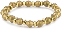 Vanessa Mooney Savanna Brass African Bicone and Gold Heishi Bracelet Vanessa Mooney Savanna Brass African Bicone and Gold Heishi Bracelet
