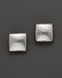 Bold hammered white silver squares, framed with black silver accents. By Gurhan. Bold hammered white silver squares, framed with black silver accents. By Gurhan.