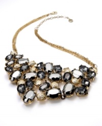 A bold statement necklace. Alfani's offering is crafted from gold-tone mixed metal with a stunning array of cabochons clustered together. Approximate length: 12 inches + 4-inch extender. Approximate drop: 3 inches. Approximate width: 5 inches. A bold statement necklace. Alfani's offering is crafted from gold-tone mixed metal with a stunning array of cabochons clustered together. Approximate length: 12 inches + 4-inch extender. Approximate drop: 3 inches. Approximate width: 5 inches.