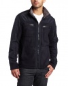 Calvin Klein Jeans Men's Solid Polar Fleece Jacket, Dark Navy, Large
