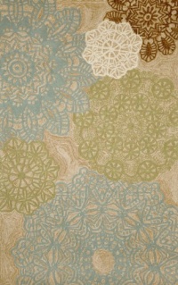 Liora Manne Ravella Crochet Round Rug, 8-Feet, Aqua Liora Manne Ravella Crochet Round Rug, 8-Feet, Aqua