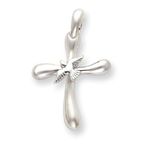 Sterling Silver Dove Cross Pendant Sterling Silver Dove Cross Pendant