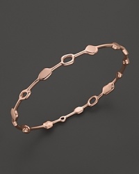 Ippolita lends a modern, geometric look with the Mosaico mini shape bangle, rendered in polished rosegold. Ippolita lends a modern, geometric look with the Mosaico mini shape bangle, rendered in polished rosegold.