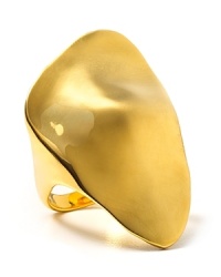 Alexis Bittar's liquid gold ring will add a dose of shapely shine to any look. During the day, slip it on with a pair of saturated stovepipes to be standout-chic.