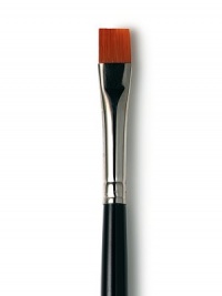 A synthetic eye liner brush with firm bristles narrowing to a thin, flat line to ensure the most exact placement of colour along the lash line. Creating a soft, subtle look, use the Flat Eye Liner Brush -- Travel to line the eyes using a dotting technique across the lash line. Brush upward to soften the line. 