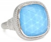 Judith Ripka Concorde Blue Cushion Stone Ring, Size 7