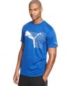 Stay comfortable when you feel the need for speed in this performance running t-shirt from Puma.