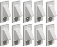 Arlington CE1-10 Recessed Low Voltage Cable Plate, 1-Gang, White, 10-Pack Arlington CE1-10 Recessed Low Voltage Cable Plate, 1-Gang, White, 10-Pack