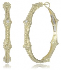 Judith Ripka Romance Large Diamond Hoop Earrings