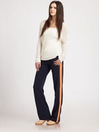 Bold stripes run down the sides of these tailored pants for a bold, sporty finish.Loose fitButton-front waistFlat frontZip-flySlash pocketsRise, about 9Inseam, about 33½69% triacetate/31% polyesterDry cleanMade in USA of imported fabricModel shown is 5'9 (175cm) wearing US size 4. Bold stripes run down the sides of these tailored pants for a bold, sporty finish.Loose fitButton-front waistFlat frontZip-flySlash pocketsRise, about 9Inseam, about 33½69% triacetate/31% polyesterDry cleanMade in USA of imported fabricModel shown is 5'9 (175cm) wearing US size 4.