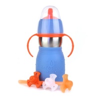 The Safe Sippy 2 2-in-1 Sippy to Straw Bottle, Blue The Safe Sippy 2 2-in-1 Sippy to Straw Bottle, Blue